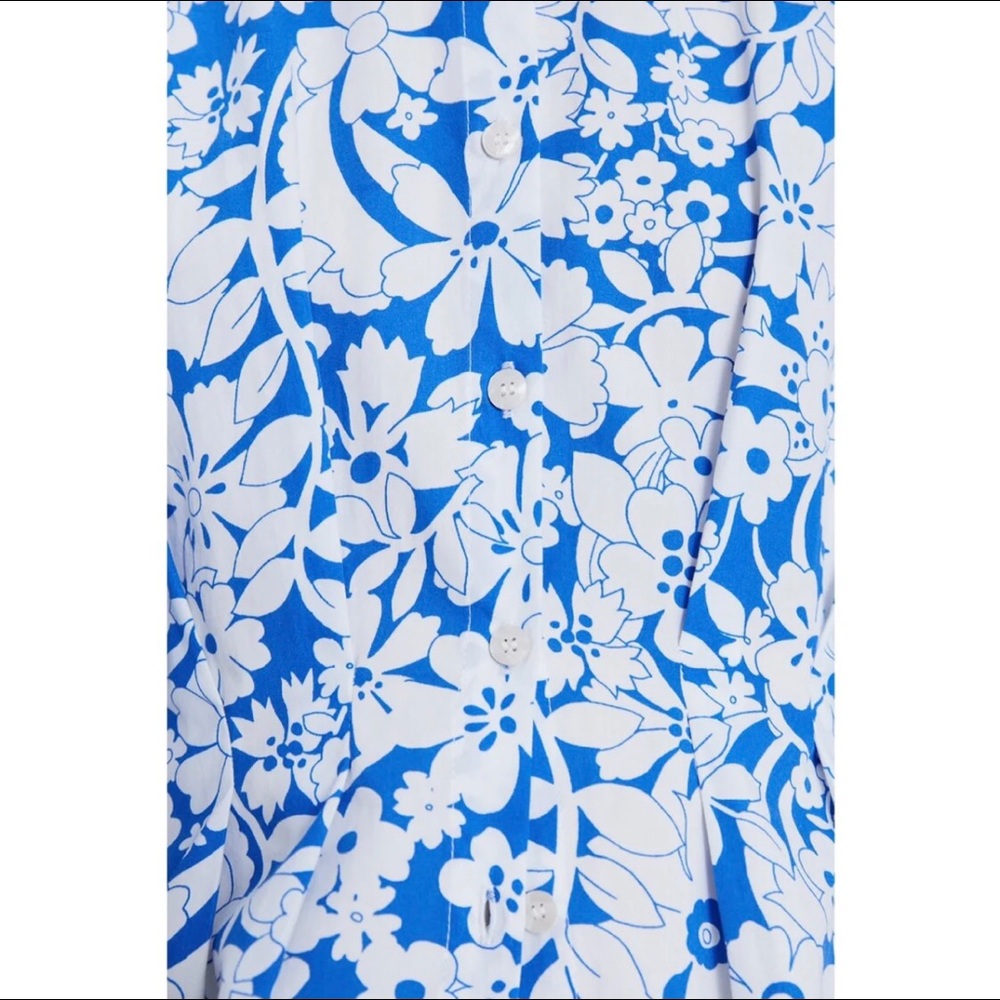 Zara Cotton Printed Poplin Top